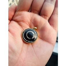 一眼天珠 千年鑲蝕眼中眼羊眼板珠, 如圖所示, 1個