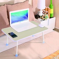 노트북 테이블 좌식 책상 베드 침대 트레이 접이식 밥상, 오크