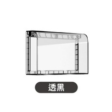 插座防水防塵蓋，適用不同牆面，易於安裝，90°開合設計, 1個, 透黑