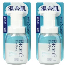 Biore 蜜妮 The Face奶油泡泡洗面乳 混合肌用, 2罐, 200ml