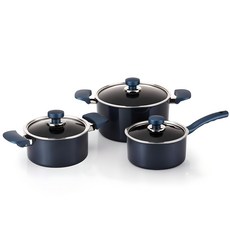 Happy Call 經典鑽石壺套裝, 混色, 單柄鍋18cm+雙耳鍋20cm+湯鍋24cm, 1組