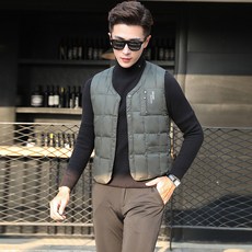 내피 조끼 방한 내부 젊은 얇은 겨울 라이너 2024 및 따뜻한 남성 중 양복 운