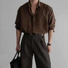 style dr 남성용 셔츠 긴팔 셔츠 사계절 캐주얼 셔츠 어깨넓어보이는 고급 남자셔츠