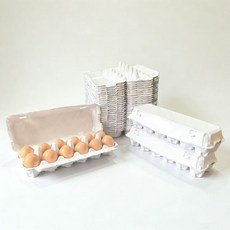 계란 상자 재활용 종이 판지 견고하고 재사용 가능 최대 XL 닭고기 달걀 보관, 25개, 하얀색