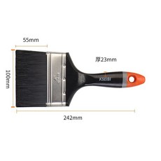 KSEIBI 4吋油漆刷 100mm寬頭 人體工學手柄 彈性刷毛 多功能塗料工具刷, 1個