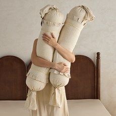 DIU 亞麻糖果長抱枕多功能睡覺長抱枕頭沙發靠枕芯亞麻睡覺長抱枕芯, 糖果枕-一隻