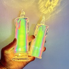 LED 감성 침실 무드등 침대 수면등 인테리어 장식 소품 촛불램프, 환상 촛대 램프 받침대 없음 배터리 모델