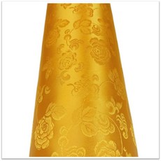 윤원단 금장미양단29색 꽃무늬 플라워 예쁜 좋은 폴리에스터 한복 옷감 비단 양단 천 원단 만들기, 20 황금색, 1개