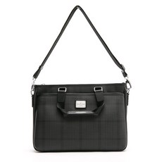 Roberto Mocali 職男配皮千鳥紋公事包, 黑色