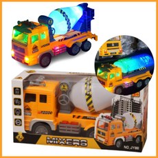 복돼지마켓 LED 멜로디 자동차 장난감 레미콘, 소방차, 1개