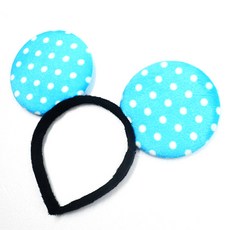 디오유엔 기념일장식 머리띠 도트 미니 블루