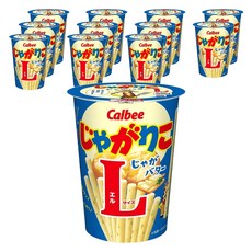 Calbee 卡樂比 日本カルノキャングレウエ馬鈴薯薯條黃油口味零食進口零食直購12件套裝（L）, 12個, 66g
