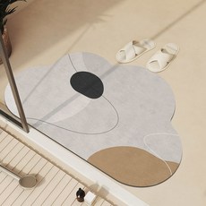 럭셔리 욕실 발 매트 흡수성 목욕 미끄럼 방지 빠른 건조 욕조 샤워 깔개 화장실 카펫 입구 현관 빨 가능, 60cmx90cm, 6, 1개