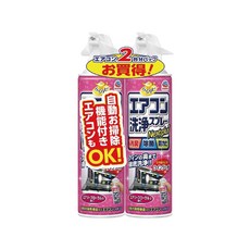日本 冷氣清潔劑 免水洗 除臭 防霉 芳香 冷氣防霉 420ml, 1個, 芬芳花香(粉紅瓶)420mlx2瓶組