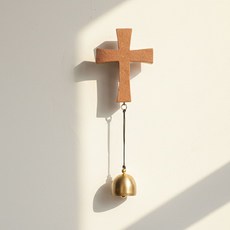 십자가 현관종 베이식 우드 풍경 도어 현관 벨, 특가우드베이식십자가 일반포장