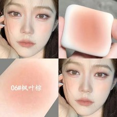 單色腮紅 自然顯色 啞光細閃 學生款修容胭脂, 06/#楓/葉/棕/, 1個