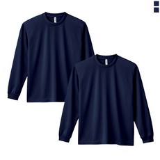 티데일리 글리머 남여공용 드라이 라운드 기능성 긴팔 티셔츠 2장 세트