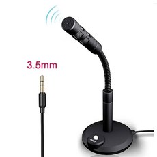 5mm 스튜디오 마이크 음성 스탠드 홀더 USB 데스크탑 PC 미니 노트북 컴퓨터, 3.5mm, 1개