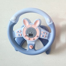 베베라팡 NEW 운전놀이 핸들 5가지 오리지널 러닝알파벳 스탠드 스포츠카 뮤직키 유아 장난감, 프리미엄 러닝 알파벳 래빗_로얄 블루, 1개