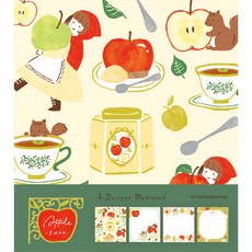 古川紙工 可愛商店 便條紙 - 蘋果果醬&水果茶, 1個