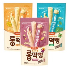 아이배냇 롱떡뻥 길고 얇은 두겹 쌀과자 한 손에 쏙!, 1세트, 90g, 단호박+시금치+자색고구마