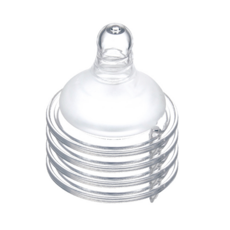 柔軟矽膠奶嘴，0個月以上適用，防脹氣設計，寶寶健康首選, 寬口十字孔L，4入, 1個