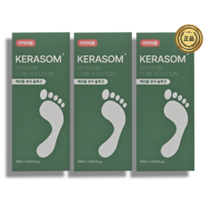 케라좀 큐어 솔루션 문제성 발톱 손톱 무좀 벤잘코늄연화물 균 앰플 30ml, 3개