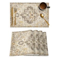 식탁용 페르시아 러그 테이블 매트 주방 액세서리 커피, 1pcs 30x40cm, 1pcs 5