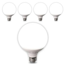 LISHIN Vitson 短版球型LED燈泡 白色 G95 12W, 5個, 晝光色