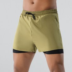 成人泳褲男士新平角防尷尬雙層寬鬆游泳褲速幹大碼溫泉沙灘褲