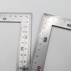 양면 눈금 직각 자 50cm 스틸 ㄱ자 기역 제도용 디자인 인테리어 건축용 수직 수평 철