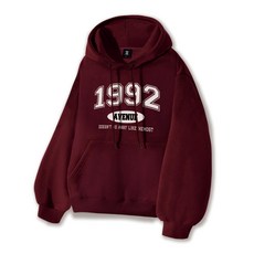 [라이크더모스트] 1992 라이크더모스트 오버핏 후드_와인