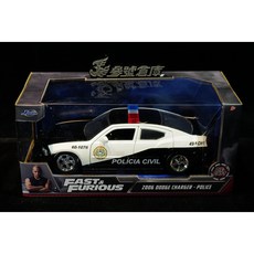 JADA 1:24 合金車 玩命關頭 2006 Dodge Charger Police 警車 模型車, 1個