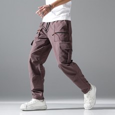 休閒長褲 男款寬鬆工裝褲 春季戶外運動長褲