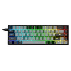 이유소 Z-686 기계식 유선 키보드, 그레이+블랙, 적축