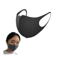 쿨 여름 천 마스크 연예인 블랙M 10매, 1개, 블랙