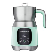마에스트리 하우스 밀크 프로더 가변 온도 및 거품 두께 듀얼 프로 600 스티머 21OZ 스마트 터치 컨트롤 워머 식기세척기 안전 라떼 핫 초콜릿용 메모리 기능블랙, Blue