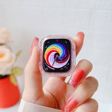 適用 Apple Watch 鑲鑽錶框保護殼, 1個, AV1206-炫彩 45mm