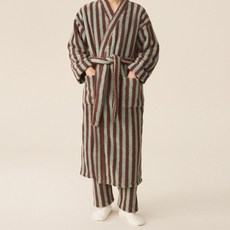라비에르 고중량 라운지 커플 샤워가운 로브, 1개, 커피