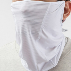 HUSTONY 防紫外線男士高爾夫多面罩釣魚登山自行車露營, 白色的