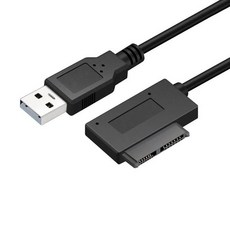 cd 리더기 롬 외장 OULLX Sata to USB 3.0 노트북용 고속 데이터 전송 광학 드라이브 CD/DVD ROM 슬림 라인 7 6 핀 13 어댑터 컨버터 케이블, USB2.0, About 25cm