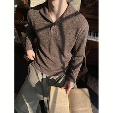 男性長袖翻領 Polo 衫