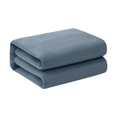 전기담요 2인용 2개 조절 단일 상하 기숙사 방수 안전 가정용 지능형 온도 조절 전기 매트리스, 프리미엄 블루 그레이 지능형 타이머 [180*150 이