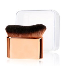 2-IN-1 셀프 태닝 브러시 키트 로즈 골드 & 바디 메이크업 브러시 백 어플리케이터 재사용 가능하고 줄무늬가 없는 얼굴 및 손이 닿기 어려운 부위용 여행 친화적인 도구, Rose gold With case, 1개