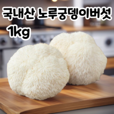 [국내산] 무농약 노루궁뎅이버섯 프리미엄 생버섯, 1세트, 1kg (6팩 12송이)