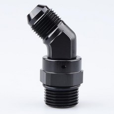 AC PERFORMANCE 45도 -8 AN 수 플레어에서 -10 AN ORB O 링 포트 스레드 7/8 x 14 회전 피팅 어댑터 알루미늄 블랙 141624, AC PERFORMANCE 45도 -8 AN 수 플레어