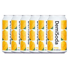 데미소다 저탄산 과즙음료 데미소다 망고, 350ml, 6개