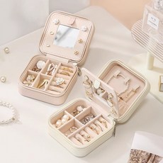 프롬단디 지퍼보석상자 귀걸이 반지 악세사리 보관함 파우치, 1개, 상세페이지 참조