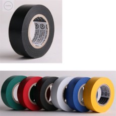 컬러 전기 절연 태이프 전기테이프색깔 전선테이프 전선절연테이프 절연전기테이프 검정전기테이프 배선테이프 색깔전기테이프 검정절연테이프 전기선테이프 색전기테이프 전기공사용품, 흑색, 1개