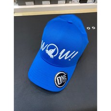 HONMA WOW 男一體帽 HMGQ018R001 高爾夫球帽 防曬透氣 可調節, 藍底白字, 1個